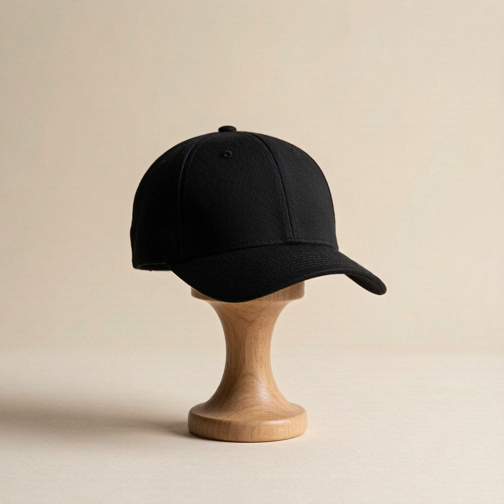 Gorra negra estructurada