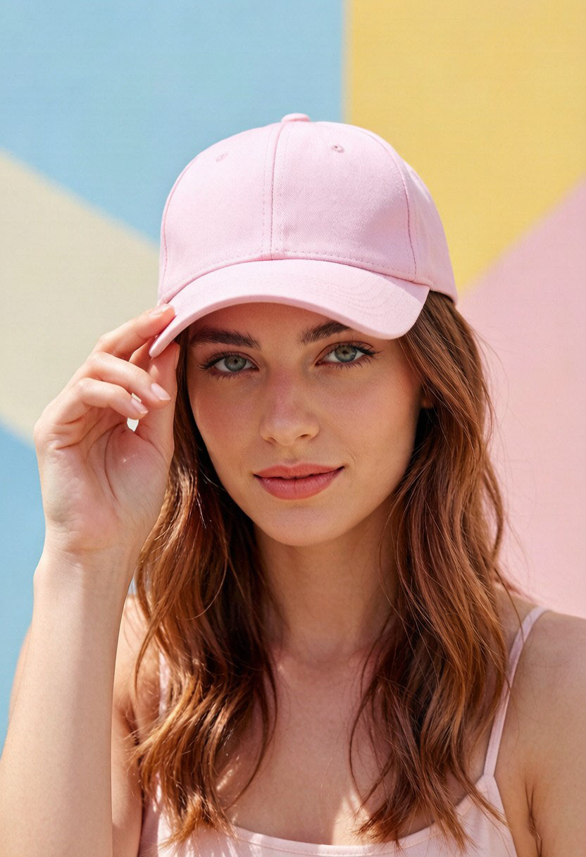 Gorra rosa pastel